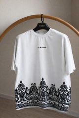 OVERSIZED BORDER PRINTED TEESHIRTS