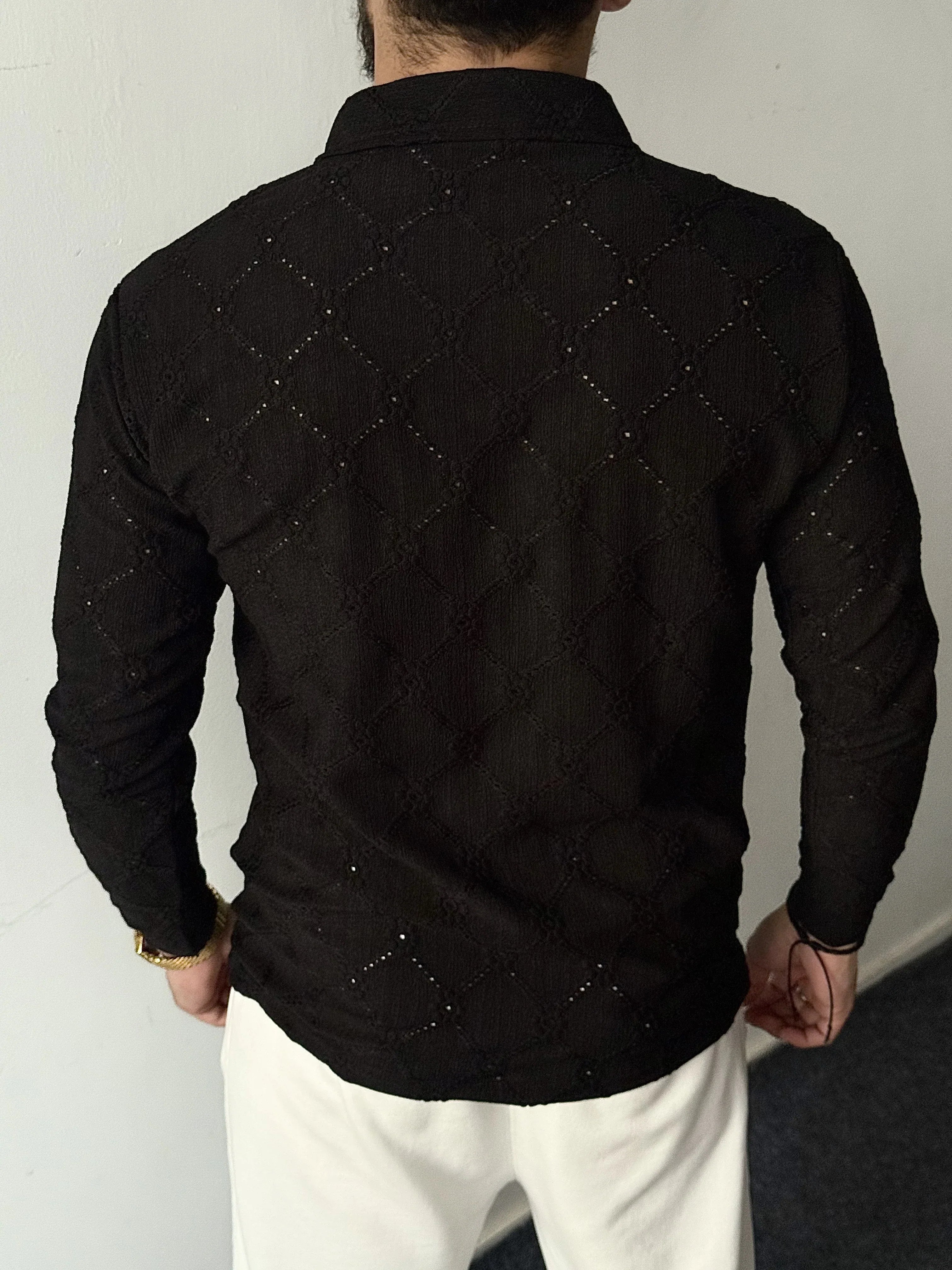 Black Ace Zip Polo