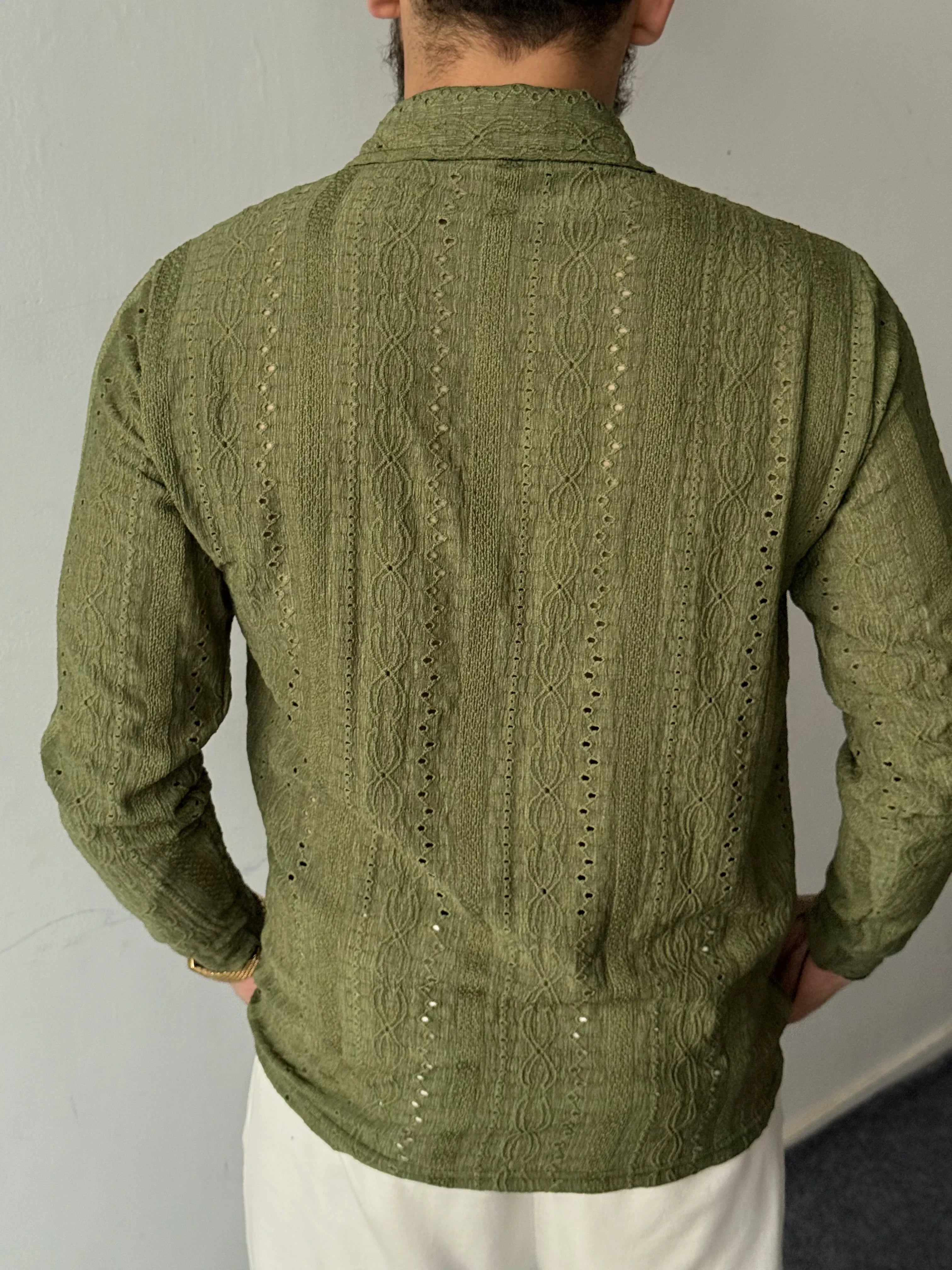 Patterned Knit Polo