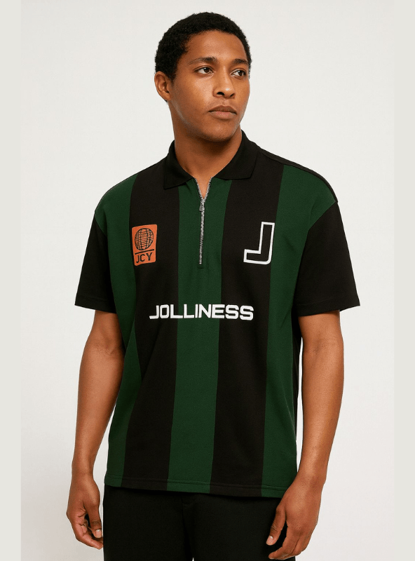 Jolliness Green Panel Polo
