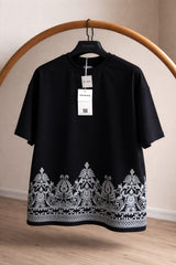OVERSIZED BORDER PRINTED TEESHIRTS